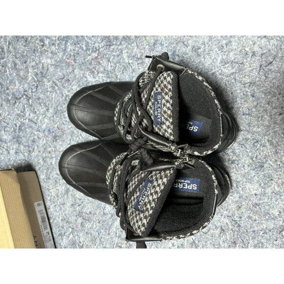 Sperry Syren Gulf Women 6.5‎ Black Suede/Leather Duck Boot Rainboots STS85110 - Picture 5 of 7